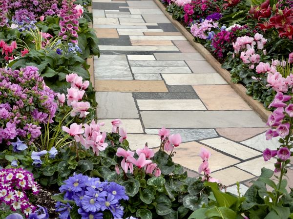 Garden Path Installation in Newport Beach