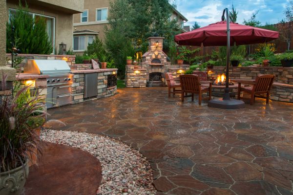Stone Patio Construction in Newport Beach